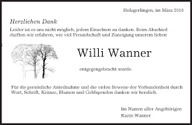 Genealogy profile for johann georg wanner. Traueranzeigen Von Willi Wanner Kreiszeitung Boblinger Bote