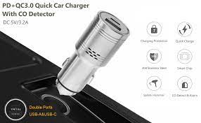 Online shopping for carbon monoxide detectors from a great selection at tools & home improvement store. Amazon Com 7petal New Usb C Power Delivery Car Charger Carbon Monoxide Alarm Stainless Steel 2 Port Car Charger With Pd Quick Charge 3 0 For Iphone Samsung Google Pixel Etc Multifunction 5in1 Usb