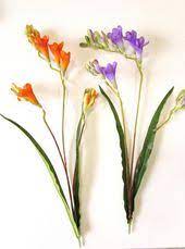 Artificial Freesia Triple Stem With Leaves Very Realistic Silk Freesia Flowers Faux Flowers Flower Arrangements