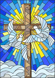 When it comes to stained glass designs, windows and church furnishings featuring crosses clearly represent the very essence of the christian faith. Home Kitchen Blue Stained Glass Cross With Dove Window Treatments