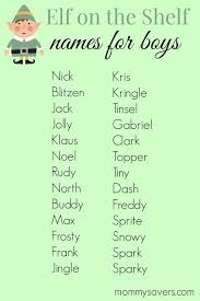 Elf On The Shelf Names For Boys Elf On The Self Elf On Shelf Names Elf On The Shelf