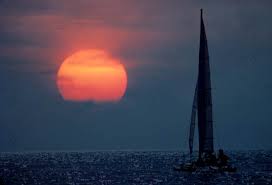 Key west beaches are not just about relaxing you know! Florida Memory Catamaran Off Smathers Beach At Sunset Key West Florida