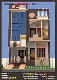 Smt Leela Devi House 20 X 50 1000 Sqft Floor Plan And 3d Elavation Indian Architect Small House Elevation Design 20x40 House Plans Small House Elevation
