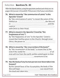 Week 13 St Joseph Baltimore Catechism I Worksheets Lesson Plans Answer Key Catechism Lesson Plans Catholic Catechism