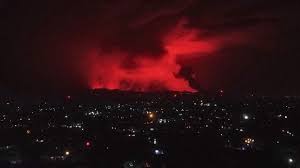 A volcano erupted in the democratic republic of congo on saturday causing residents of the city goma to flee their homes. 5aris0vb2t7um