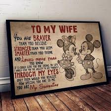 Birthday wishes for wife from husband. Up To My Wife You Are Braver Than You Believe Landscape Posters Birthday Gifts Home Decor Garden Poster