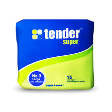 Tender Adult Diaper – Large (15pcs) – Smart Distribution LTD.
