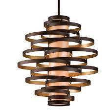 The corbett lighting vertigo pendant features twisted pieces of metal spiraled around in an uncontrolled fashion, but have no fear each piece is firmly adhered together. Vertigo 113 44 Corbett Lighting