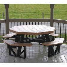 Octagon Polywood Picnic Table Amish Picnic Tables Picnic Outdoor Furniture Woo Amish F Octagon Picnic Table Octagon Picnic Table Plans Picnic Table Plans