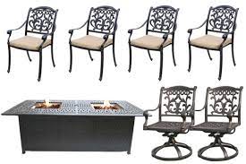 ( 4.4) out of 5 stars. Outdoor Patio Furniture Set 7 Piece Propane Fire Pit Table Firepit Cast Aluminum For Sale Online Ebay