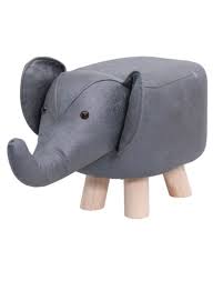 Shop Zenhome Animal Shape Foot Stool Grey Beige Online In Egypt