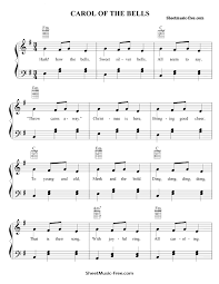 And there's no better way to spread cheer than clustering around a piano and lifting our voices together in the warmth of our friends and family. Carol Of The Bells Sheet Music Christmas Sheetmusic Free Com