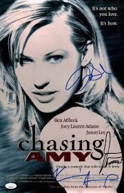 Chasing Amy 11x17 Photo Poster Cast x3 Signed Adams, Smith, Mewes JSA