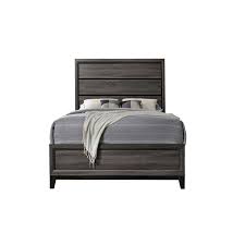 Rustic grey full bedroom set. Galaxy Home Sierra 4 Piece Wood Full Panel Bedroom Set In Rustic Gray 2556 09 304