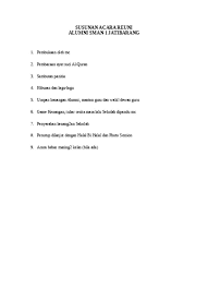 Contoh mc sekolah minggu / contoh firman tuhan sek. Susunan Acara Reuni Sekolah