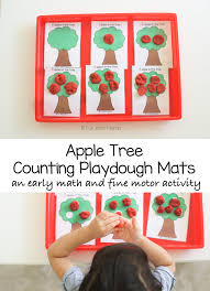 If you are looking for more really awesome apple activities, check out my 10 apple science activities for little learners. Apple Counting Play Dough Mats Fun With Mama