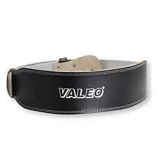 Valeo Vrl4 4 Inch Padded Leather Lifting Belt For Men And Women With Back Support For Weightlifting And Suede Lined Foam Lumbar Pad
