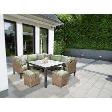 Obi Lounge Gruppe Brogan 5 Tlg Grun Mit Quadratischem Tisch Jetzt Bestellen Unter Https Moebel Ladendirekt De Ga Outdoor Decor Outdoor Furniture Sets Patio