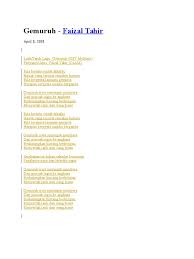 I do not own the copyrights to the. Gemuruh Lyric