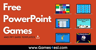 As long as you have a computer, you have access to hundreds of games for free. Free Powerpoint Games Games4esl