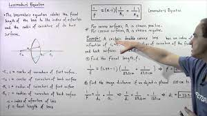 Lensmaker S Equation Youtube