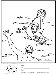 Olympic Colouring Page Water Polo Ginormasource Kids Water Polo Sports Coloring Pages Olympics