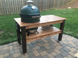 Wood kamado grill tables are also commercially sold, so i figured my chances of spontaneous combustion or disintegrating tables were pretty slim. Big Green Egg Table Dogwood Nation