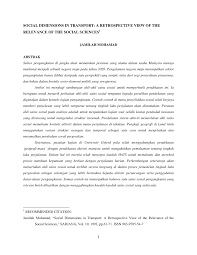 Kaedah pemerhatian berasal daripada kajian ethonografik yang bertujuan untuk mempelajari perspektif yang dikaji dalam konteks peserta sendiri. Pdf Social Dimensions In Transport A Retrospective View Of The Relevance Of The Social Sciences