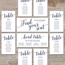 Wedding Seating Chart Template Diy Seating Cards