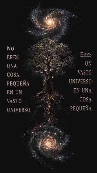 En un universo tan inmenso… somos algo muy pequeño. Y quizás ahí está el  punto. No estamos acá para entenderlo todo, ni para hacerlo todo perfecto.  A veces, la vida es mucho