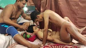 Rumpa21-The bengali gets fucked in the threesome, of course. But not only  the black girl gets fucked, but also the two guys fuck each other in the  tight pussy during the villag