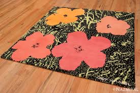 Andy warhol marilyn eye mask. Square Vintage Andy Warhol Flowers Rug 70138 Nazmiyal