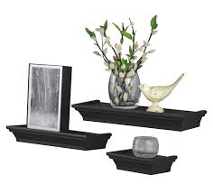 A wall shelf is a no brainer when it comes to functional home decor. Mainstays Wood Floating Shelves Set Of 3 Black Walmart Com Walmart Com