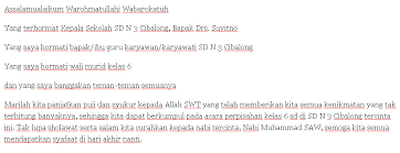 Contoh Pidato Perpisahan Kelas 6 Sd Yang Singkat Dan Mengharukan Fahmifebi
