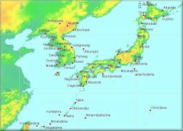 Japan is located in the pacific ring of fire, and has 186 volcanoes, of which about sixty are active. Printable Map Of Geographic And Physical Feature Maps Of Korea And Japan Free Printable Maps Atlas