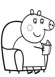 You can get here george, dady pig, mummy pig and friends coloring pages printable. Peppa Pig Coloring Pages Mommy Pig Novocom Top