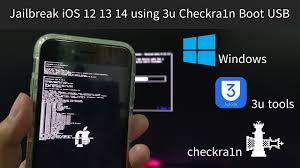 How To Jailbreak Ios 12 13 14 Windows 3u Checkra1n Usb Youtube