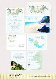 Destination Wedding Invitation Mexico Sayulita Mexican Ill Destination Wedding Invitations Watercolor Floral Wedding Invitations Watercolor Wedding Invitations