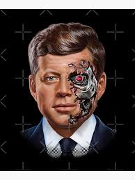 President of United States, John Kennedy as Robot Art Print