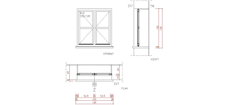 Cift Kanatli Pencere Detayi Mimari Planlari Pencereler Mimari
