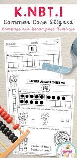 Knbt1 Common Core Aligned Worksheets For Compose And Decompose Numbers Common Cores Math Ce Kindergarten Math Worksheets Kindergarten Math Common Core Aligned