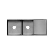 Small kitchen sinks are perfect solution for space saving ideas in the kitchen. Ontario Double Kitchen Sink W Strainer And Rack Brushed Gunmetal Abi Bathrooms Interiors