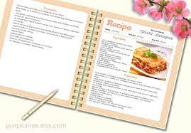 Recipe Template Cook Book Doc Pdf Pattern Editable Recipe Pages Recipe Book Blank Instant Download Files Letter Size Recipe Book Templates Recipe Book Diy Family Recipe Book