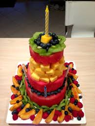 Pin By Ayriana Kasper On All Things Good N Crazy Cake Made Of Fruit Healthy Birthday Cakes Fruit Birthday Cake