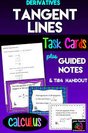 Calculus Tangent Lines To A Curve Ap Calculus Ab Guided Notes Calculus