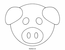 Pig Mask Template Pig Mask Animal Masks For Kids Coloring Mask