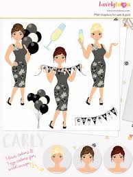 Congratulations Celebration Woman Clip Art Party Balloons Champagne Clipart Congrats Girl Blonde Brunette And Auburn Hai Art Party Clip Art Party Balloons