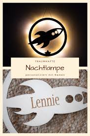 Night Light Dream Lamp Rocket Personalized Name Specific Lamp Night Lamp Individual Dream Catcher Nursery In 2020 Work Party Games Work Party Place Card Holders