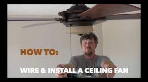 Installing ceiling fans with lights is one way of reducing and saving the energy bill and space. How To Wire And Install A Hampton Bay Ceiling Fan Youtube