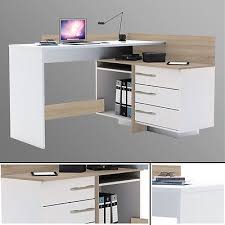 Eck Schreibtisch 881 Sonoma Eiche Weiss Computertisch Eckschreibtisch Pc Tisch Ebay Eckschreibtisch Schreibtisch Computertisch
